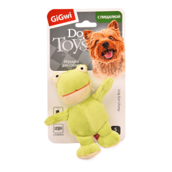 Gigwi (Гигви) Игрушка для собак Лягушка с пищалкой 9 см