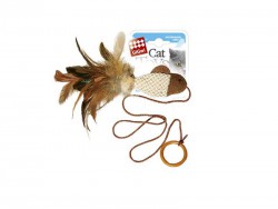Gigwi (Гигви) Игрушка для кошек Дразнилка Рыбка с перьями на палец 7 см