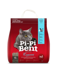 Pi-Pi-Bent Classic (Пи-Пи-Бент Классик) Наполнитель для кошачьего туалета комкующийся пакет 5 кг 12 л