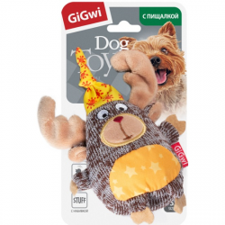 Gigwi (Гигви) Игрушка для собак Лось с пищалкой 13 см