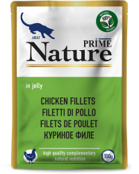 Prime (Прайм) Nature Пауч для взрослых кошек с куриным филе в желе 100 г 5 шт
