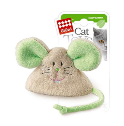 Gigwi (Гигви) Игрушка для кошек Мышка с кошачьей мятой 8 см арт 75041