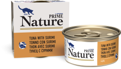 Prime (Прайм) Nature Консервы для взрослых кошек с тунцом и сурими в желе 85 г 5 шт